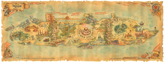 Disney Treasure map teases announcements for upcoming ship