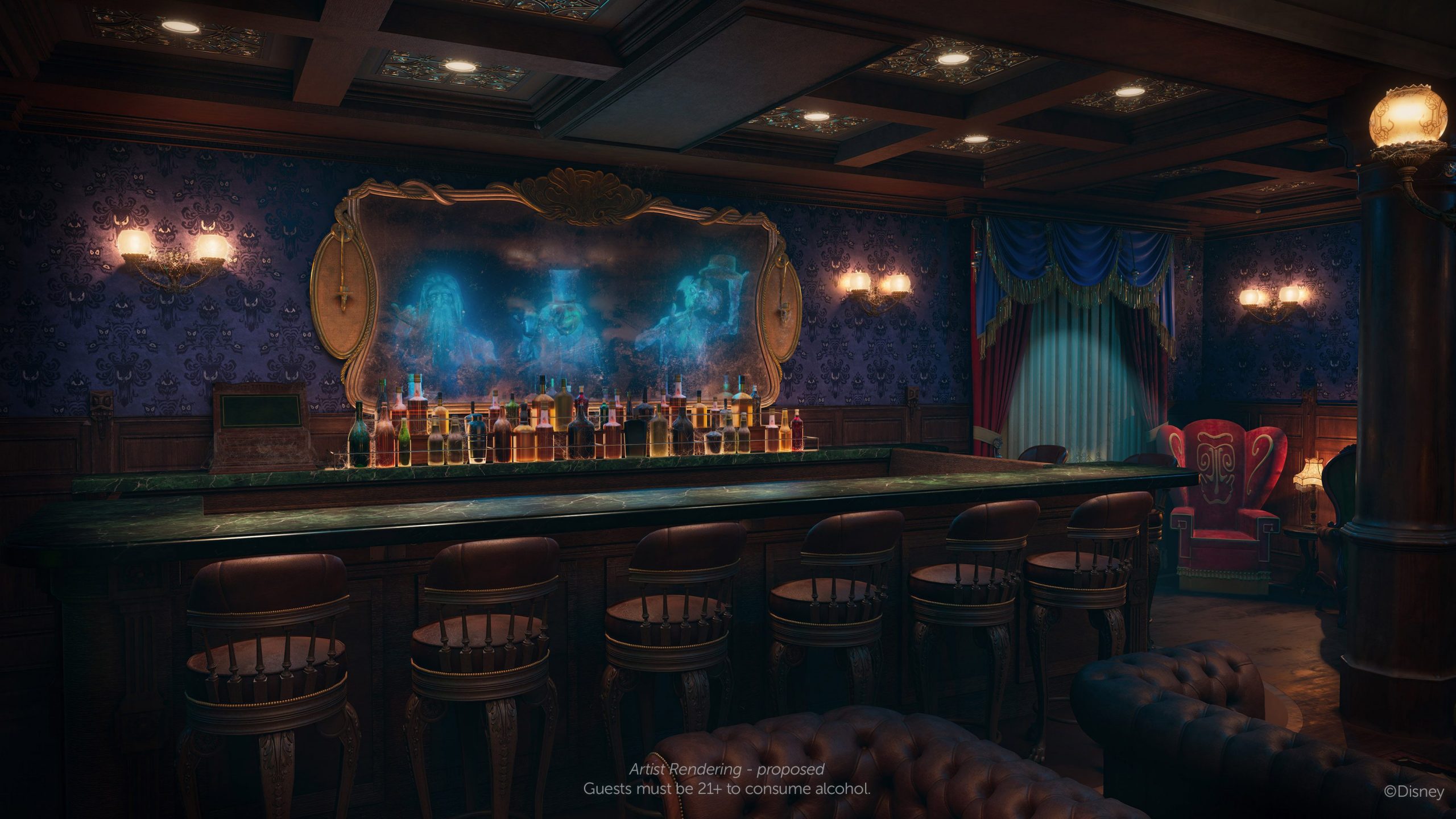 Disney offers a first look at ‘Haunted Mansion Parlor’ coming to Disney Treasure