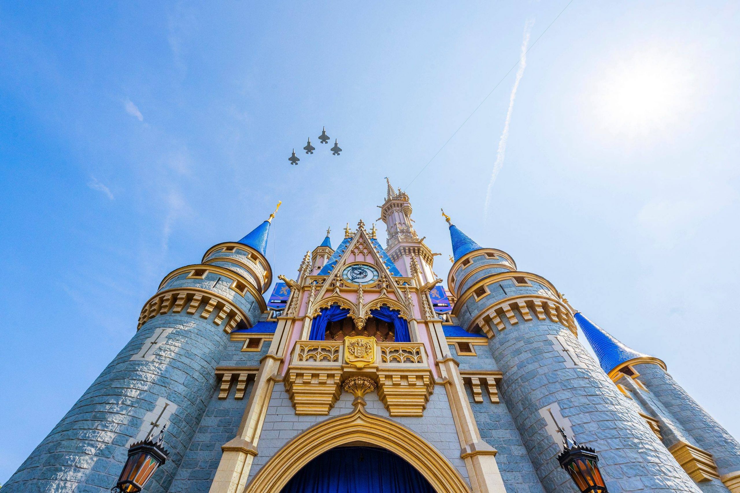 Military flyover at Walt Disney World on Oct. 30